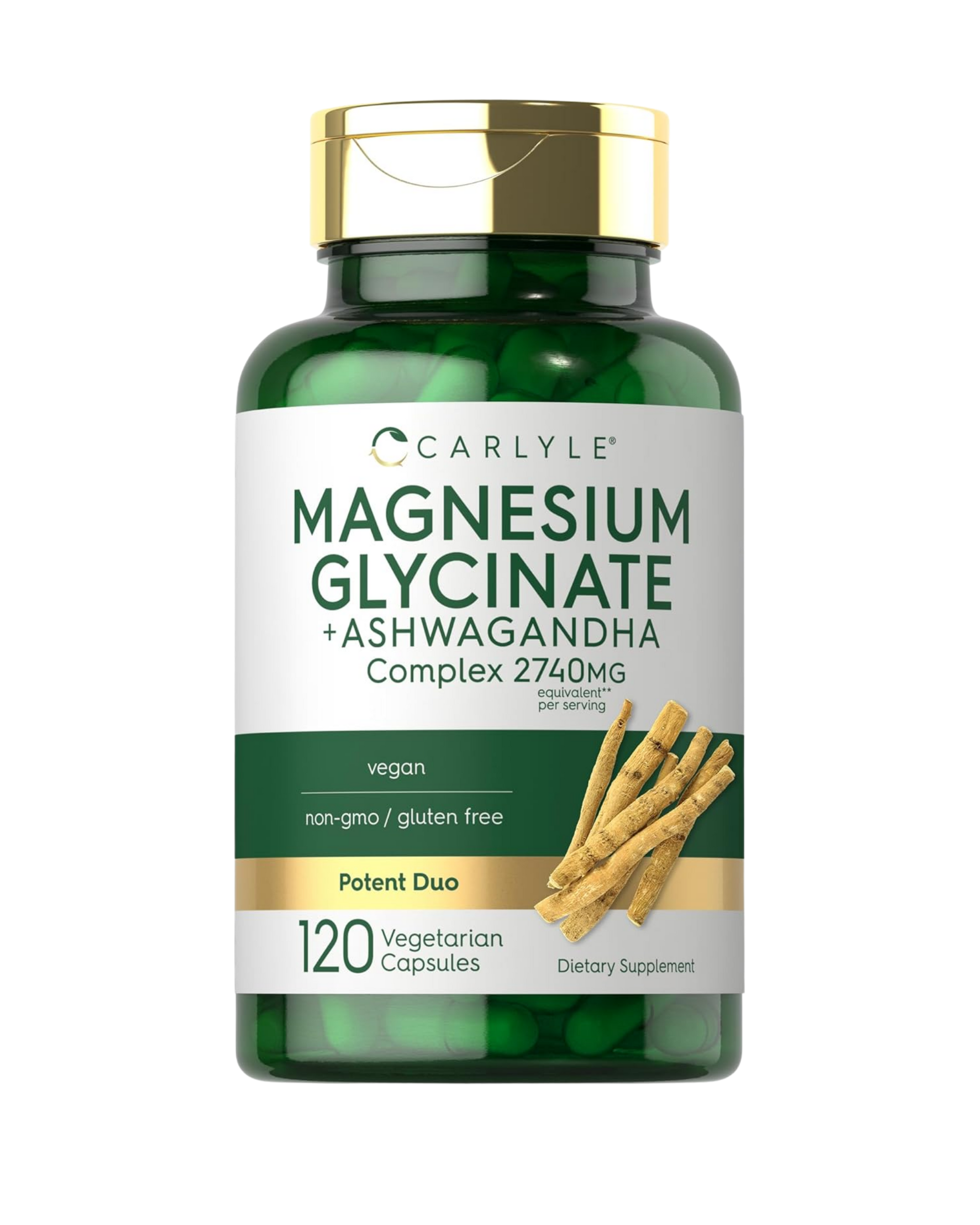 Magnesium Glycinate + Ashwagandha Complex 2740 mg – Carlyle