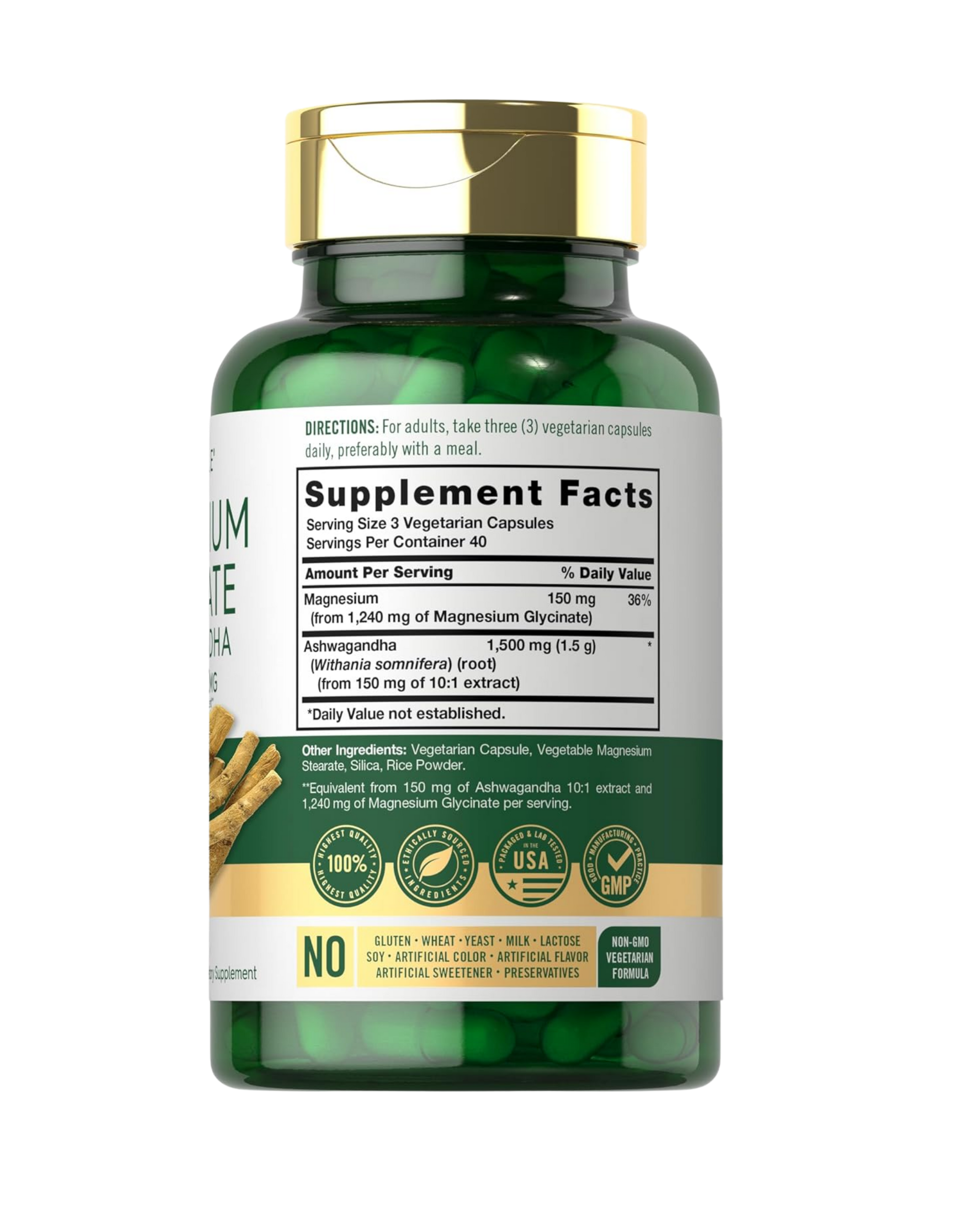 Magnesium Glycinate + Ashwagandha Complex 2740 mg – Carlyle