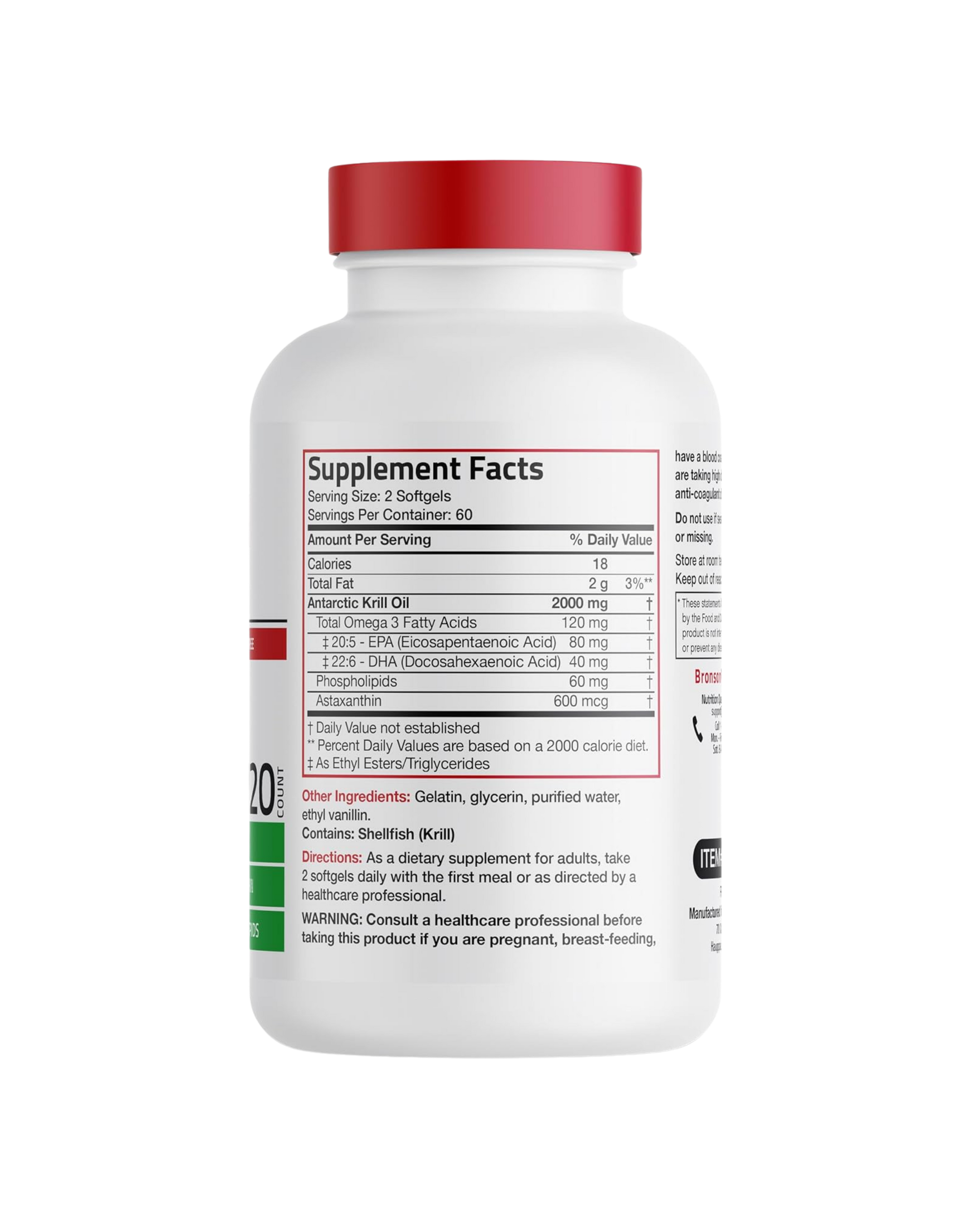 Antarctic Krill Oil 2000 mg – Omega-3 EPA/DHA (120 Softgels)