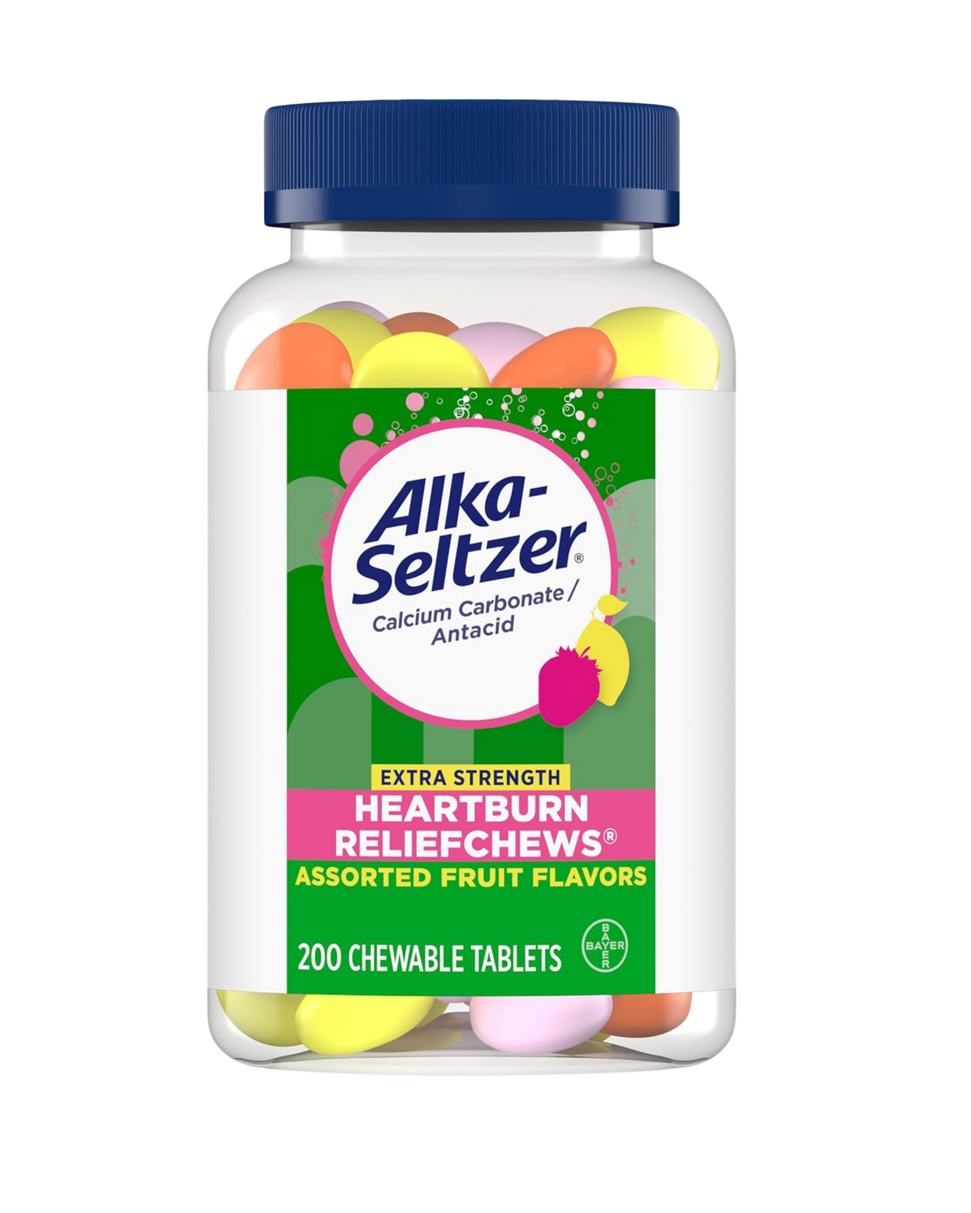 Alka-Seltzer Heartburn Relief Chews Extra Strength – Sabores surtidos (200 tabletas)