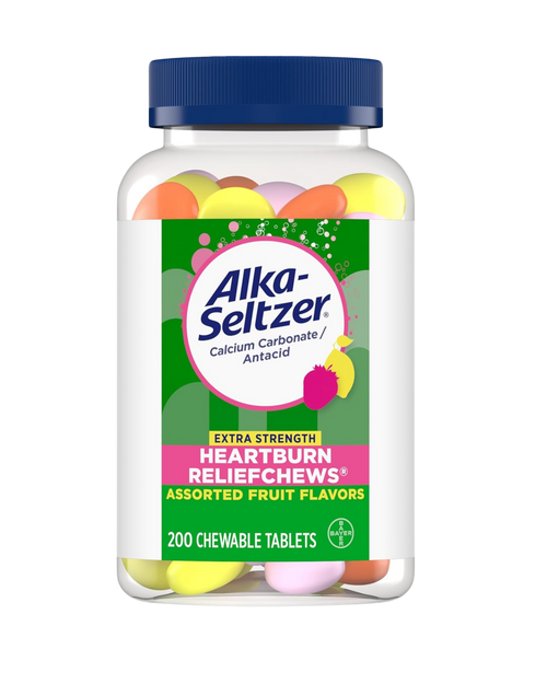 Alka-Seltzer Heartburn Relief Chews Extra Strength – Sabores surtidos (200 tabletas)