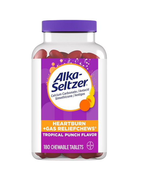Alka-Seltzer Heartburn + Gas Relief Chews – Tropical Punch (180 tabletas masticables)