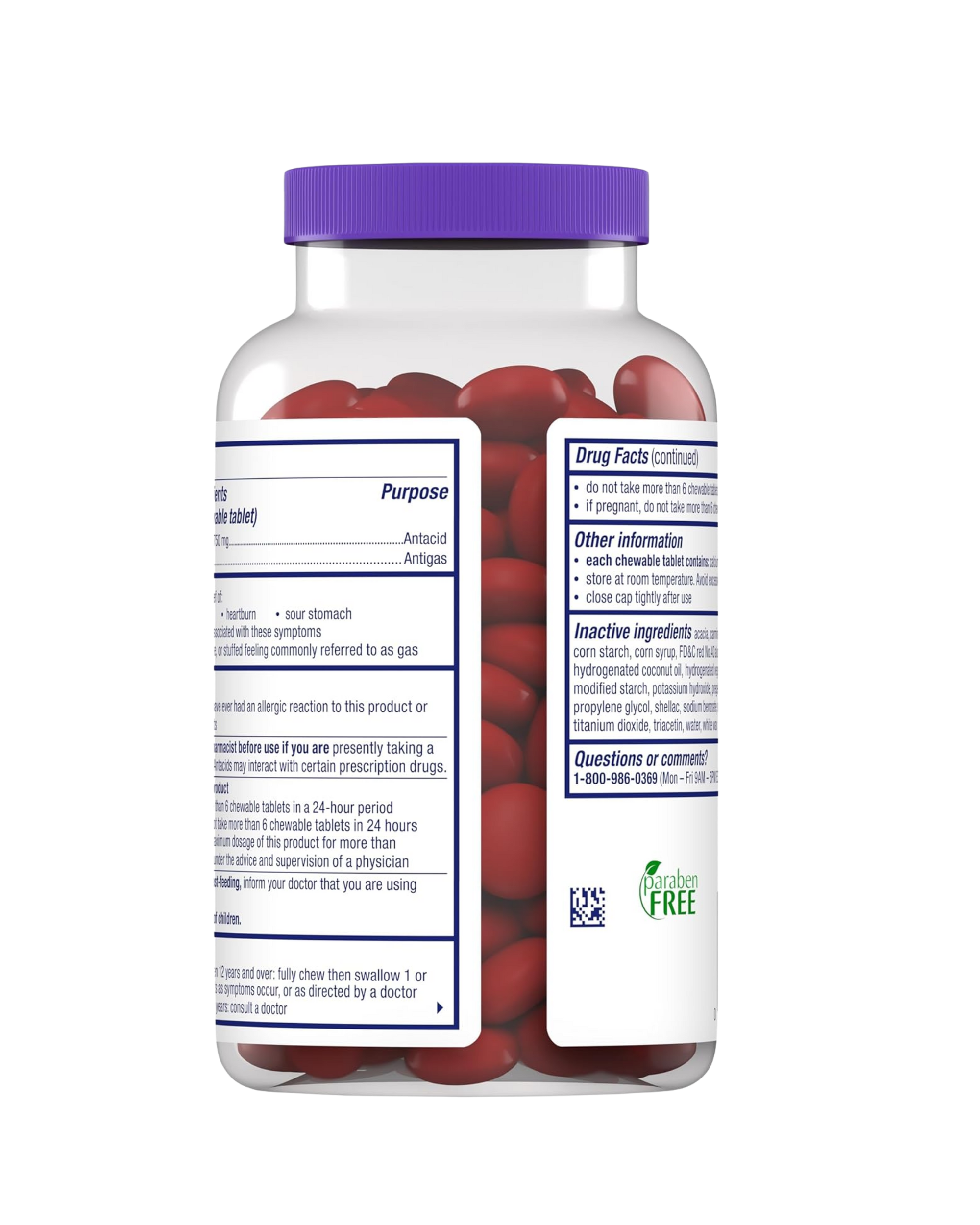 Alka-Seltzer Heartburn + Gas Relief Chews – Tropical Punch (180 tabletas masticables)