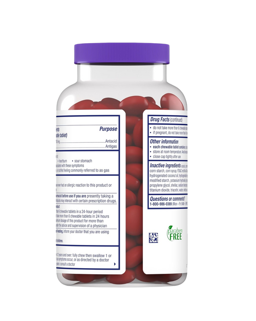 Alka-Seltzer Heartburn + Gas Relief Chews – Tropical Punch (180 tabletas masticables)