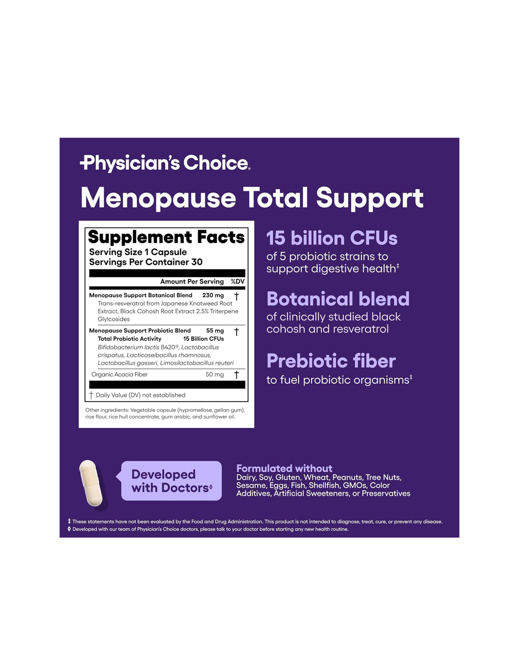 Menopause Total Support | Apoyo para la Menopausia Natural | 30 cápsulas