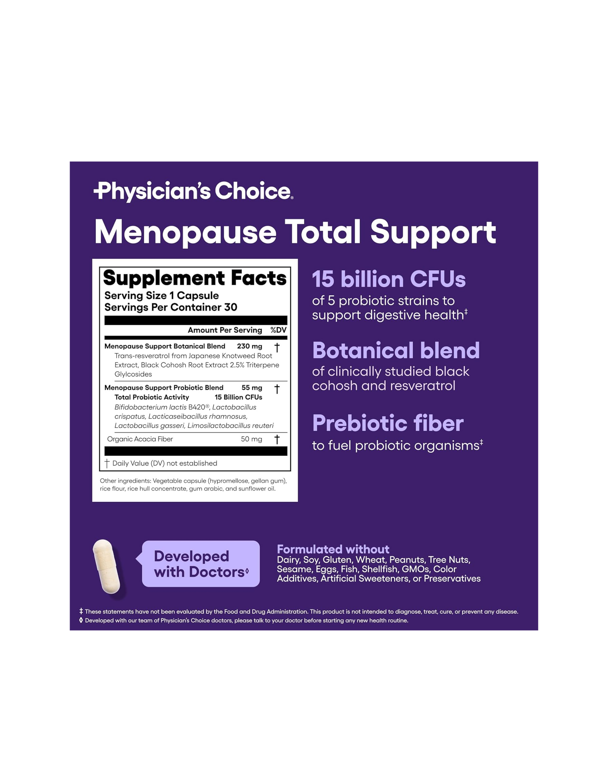 Menopause Total Support | Apoyo para la Menopausia Natural | 30 cápsulas