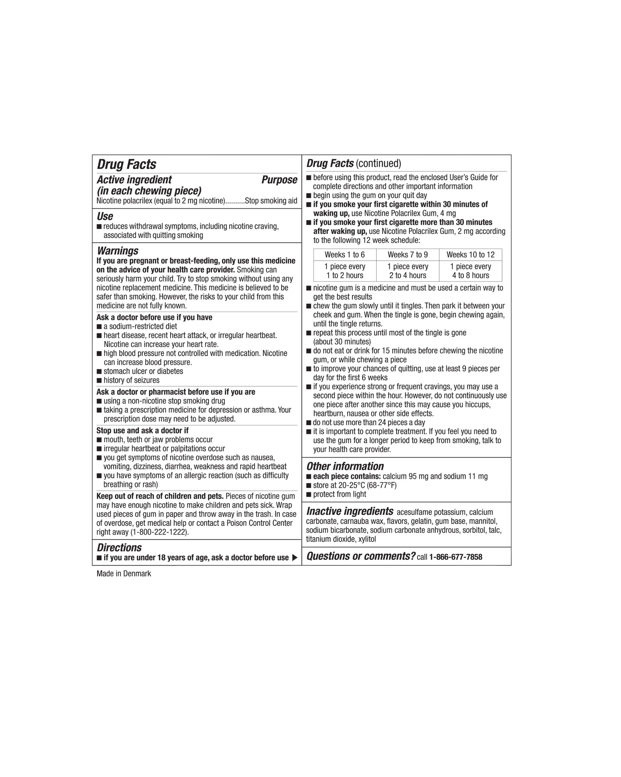 Nicotine Gum 2 mg – Menta (20 piezas)
