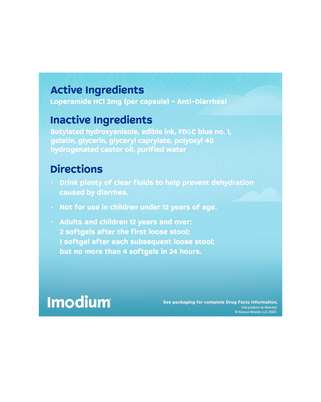 Imodium A-D Softgels (24 cápsulas)