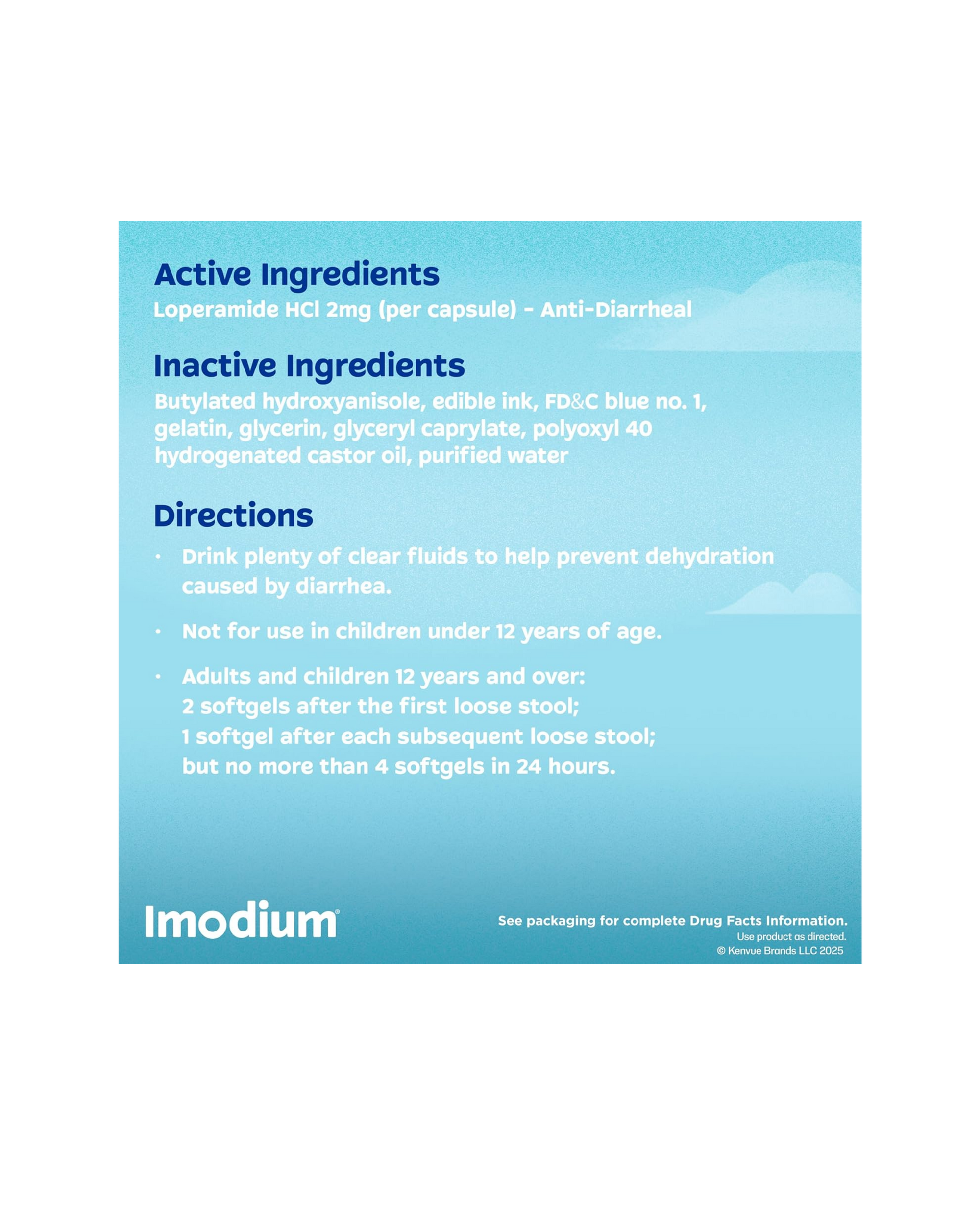 Imodium A-D Softgels (24 cápsulas)