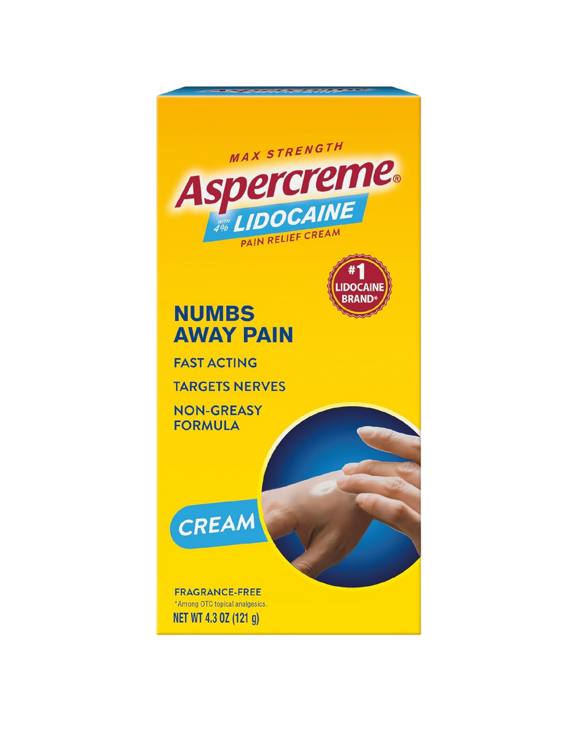 Aspercreme Lidocaine 4% Pain Relief Cream (121 g)