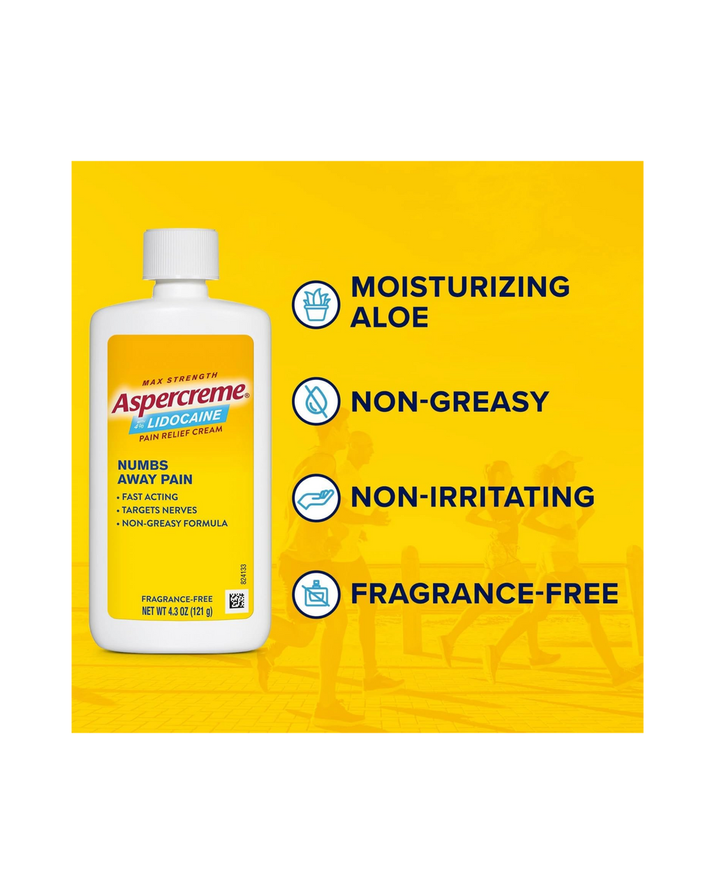 Aspercreme Lidocaine 4% Pain Relief Cream (121 g)