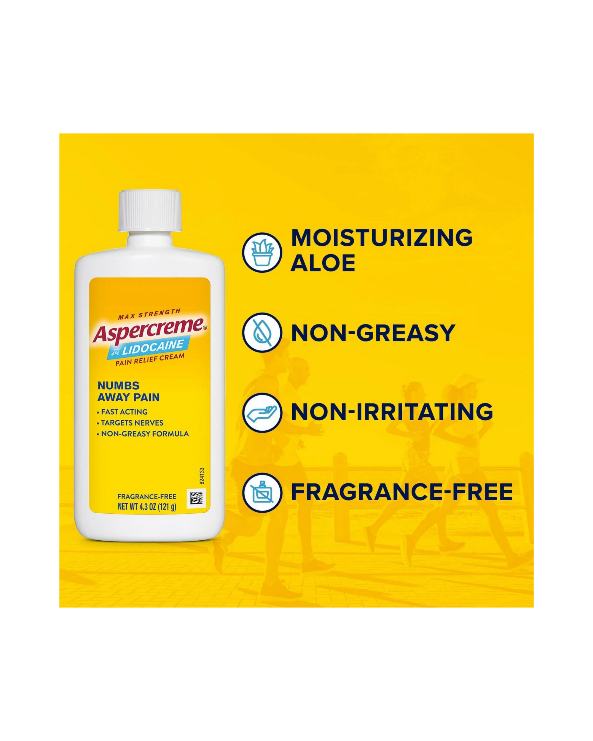 Aspercreme Lidocaine 4% Pain Relief Cream (121 g)