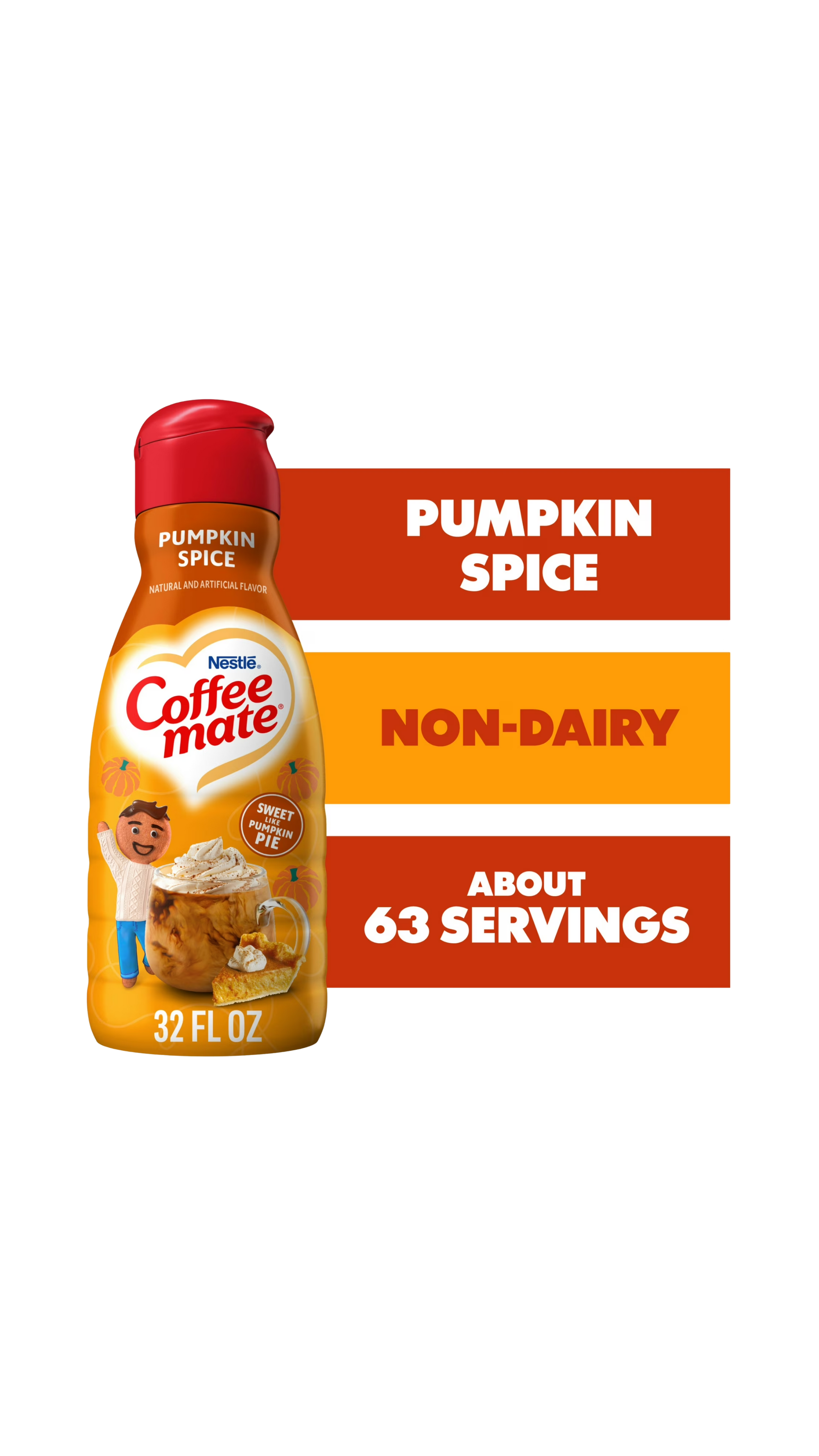 Coffee Mate Pumpkin Spice 946 ml | Sabor Pie de Calabaza