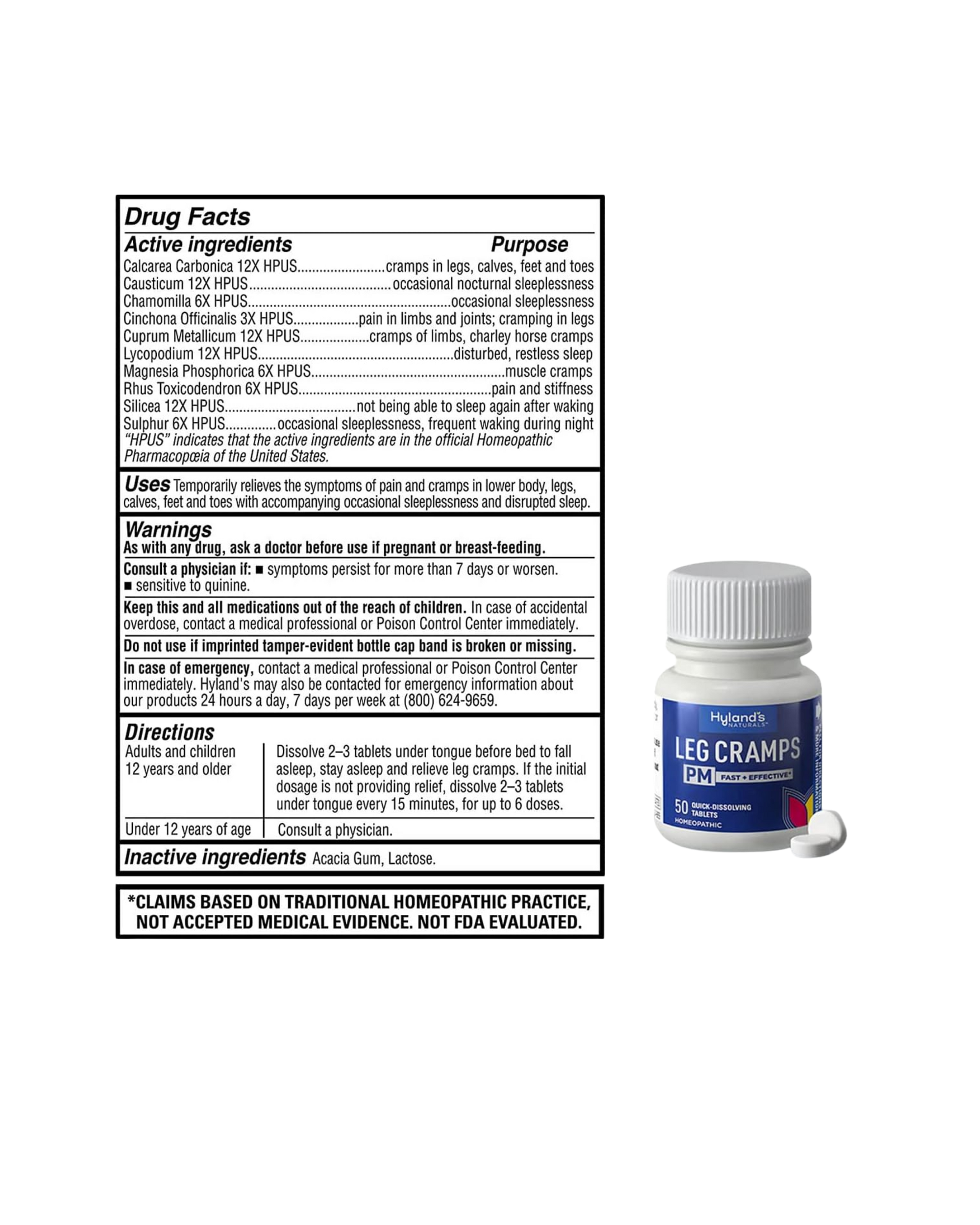 Hyland’s Leg Cramps PM (50 tabletas)