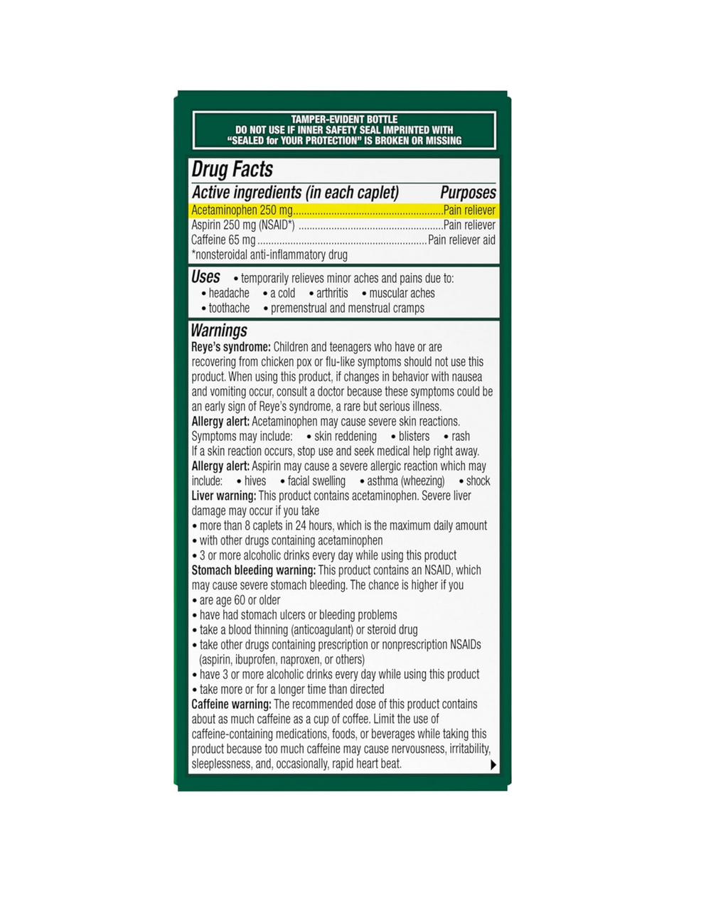 Excedrin Extra Strength Headache (100 caplets)