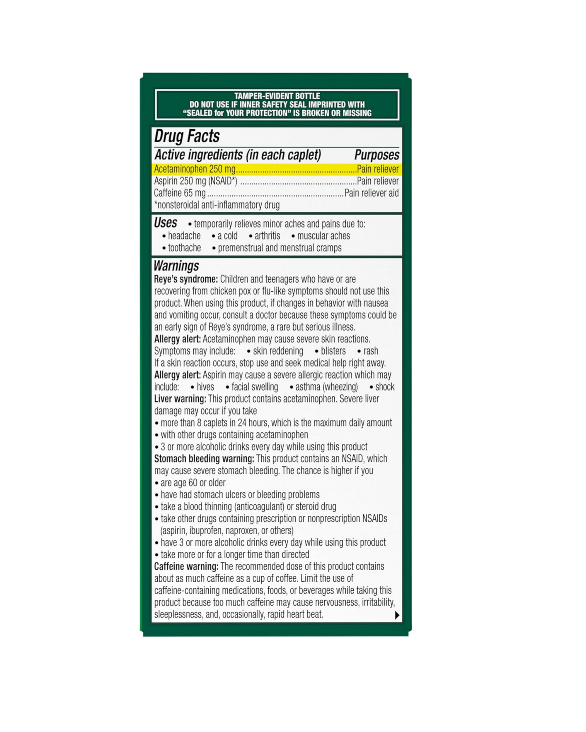 Excedrin Extra Strength Headache (100 caplets)