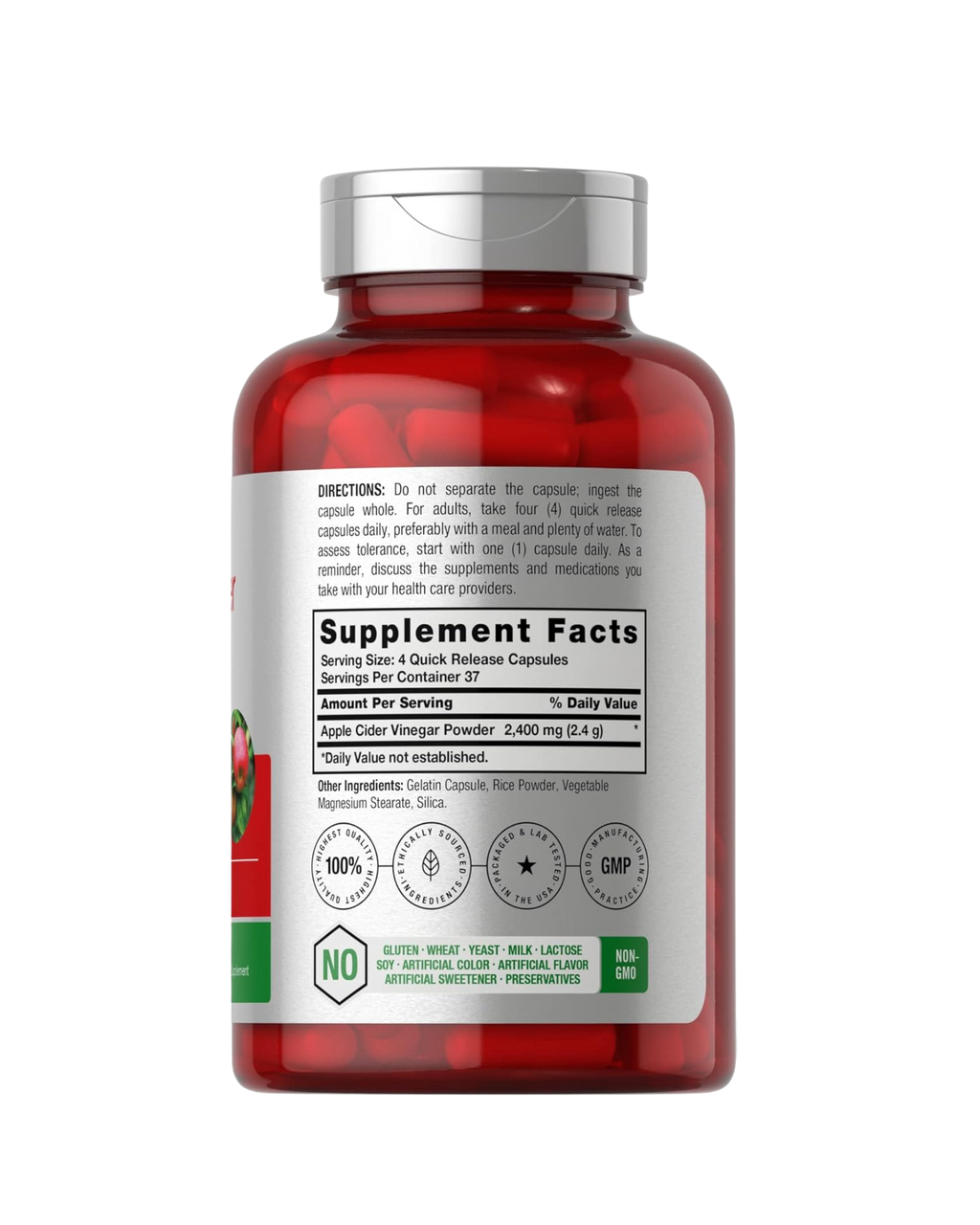 Horbäach Vinagre de Manzana 2400 mg – 150 Cápsulas (Importado)