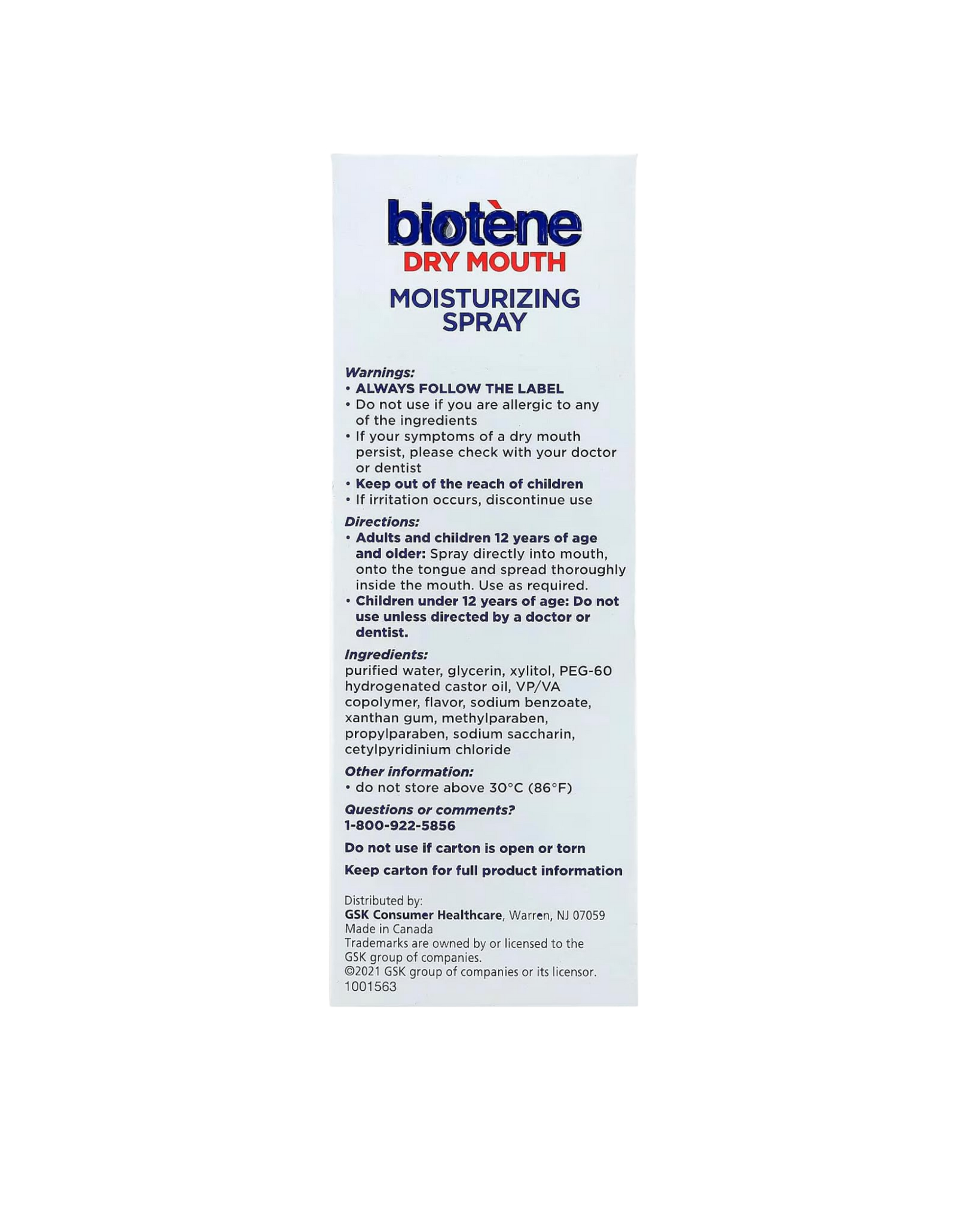 Biotène Moisturizing Spray – Boca seca