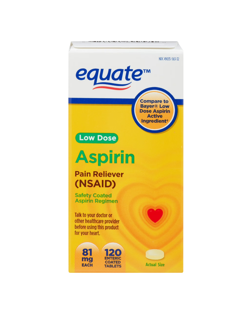 Equate aspirin Low dose