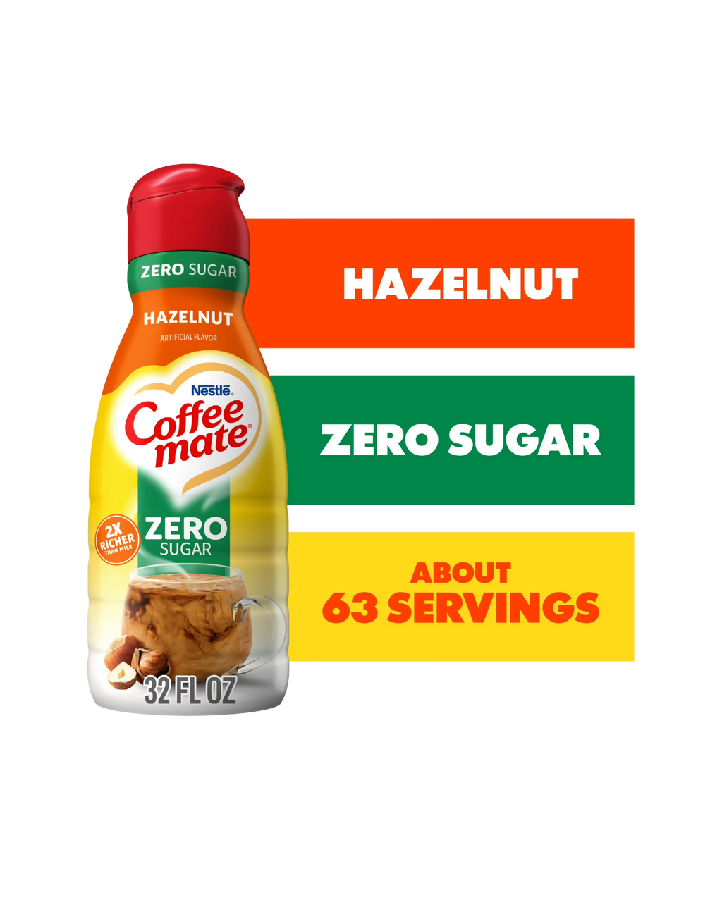 Coffee Mate Zero Sugar Hazelnut – 32 FL OZ