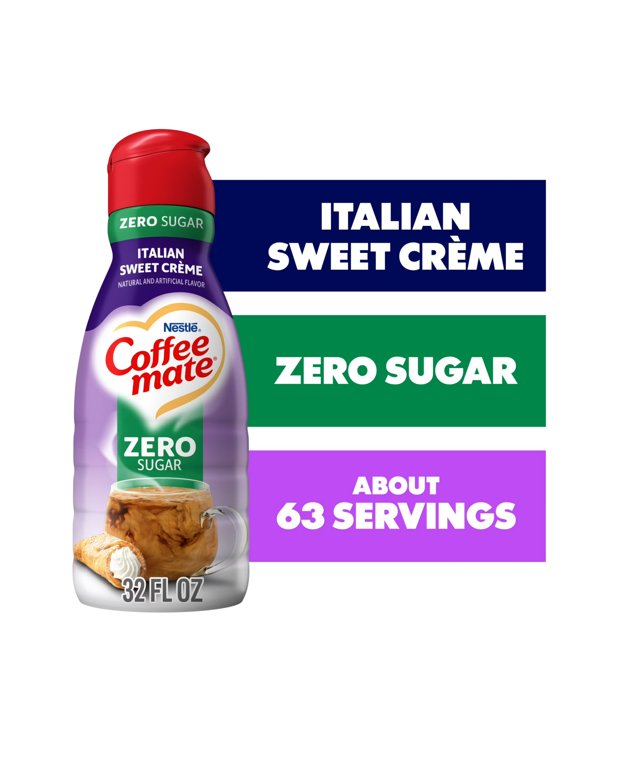 Coffee Mate Zero Sugar – Italian Sweet Crème 32 FL OZ