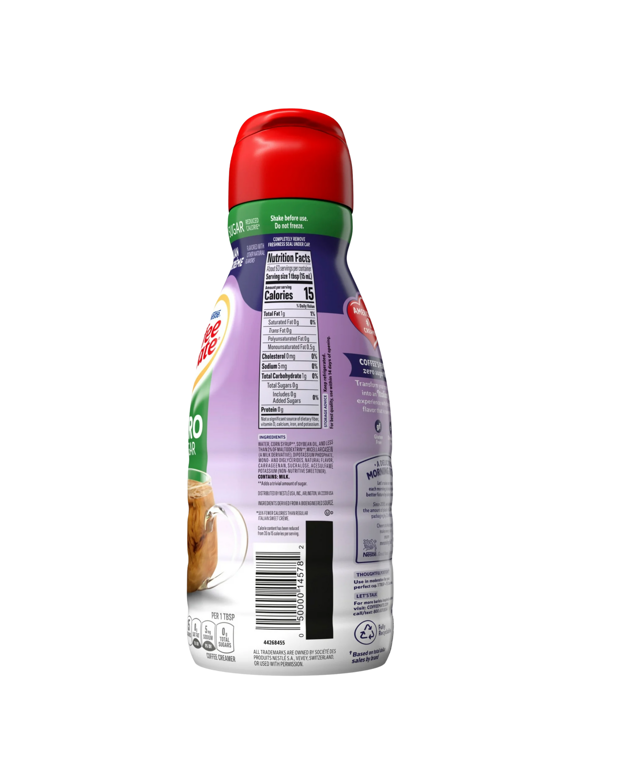 Coffee Mate Zero Sugar – Italian Sweet Crème 32 FL OZ