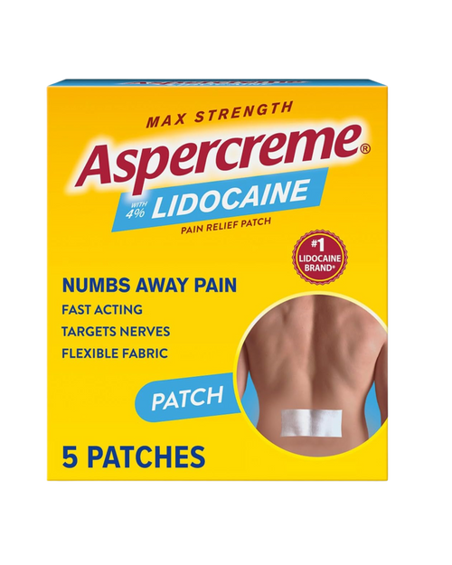 Aspercreme Lidocaína 4 % – Parches para Dolor Muscular o Articular (5 piezas)