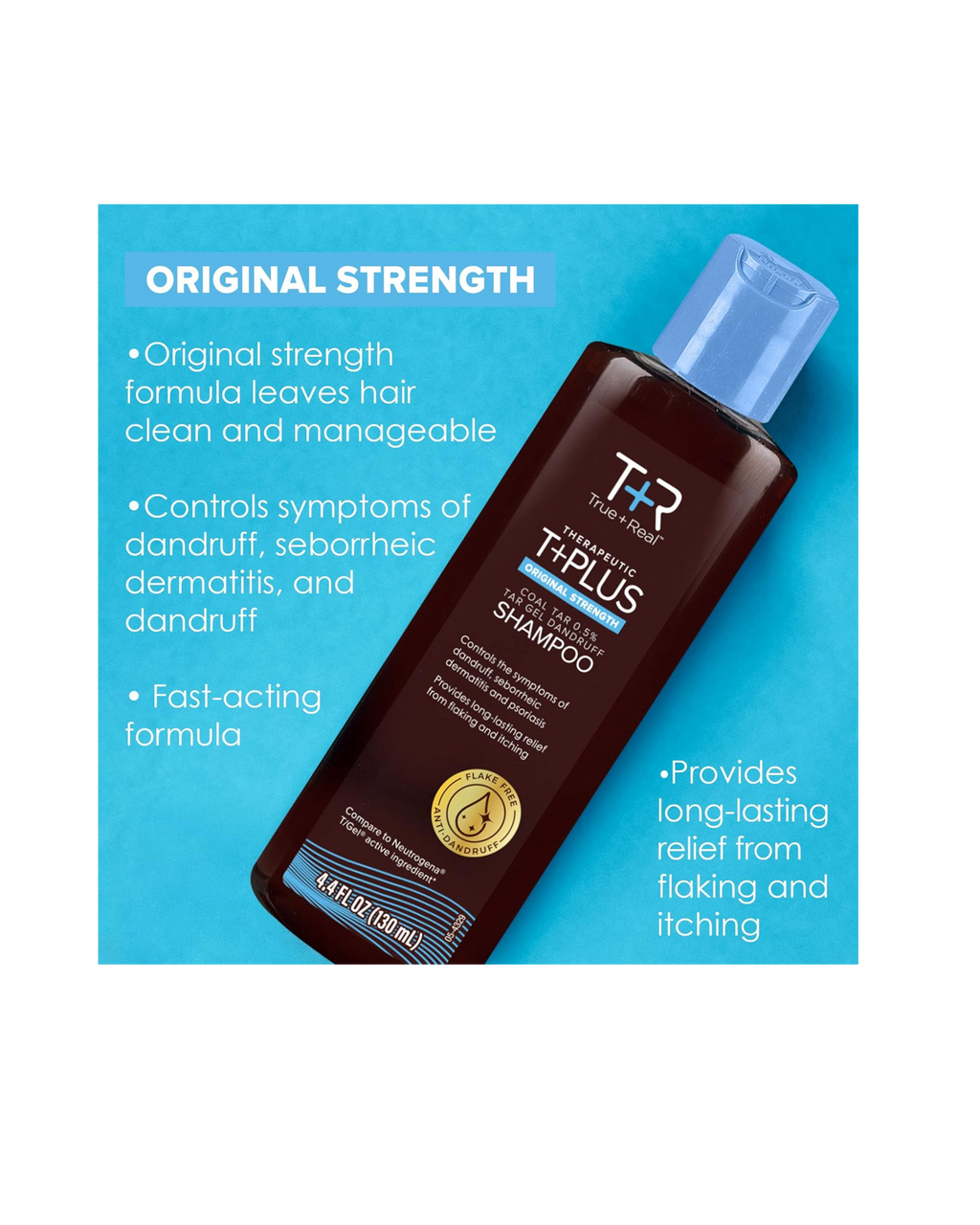 T+PLUS Shampoo Terapéutico Anticaspa | 473 ml | Tipo Neutrogena T/Gel