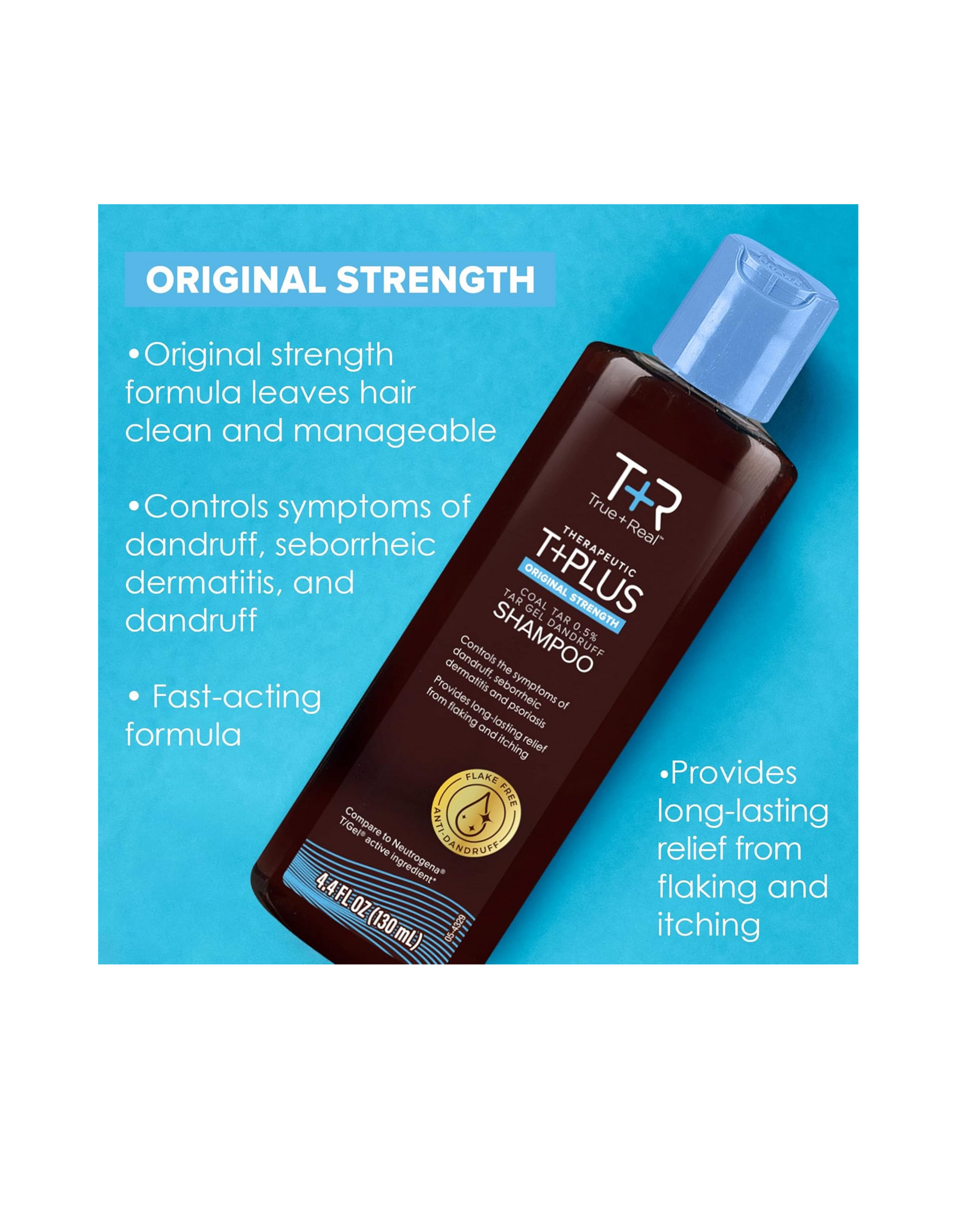 T+PLUS Shampoo Terapéutico Anticaspa | 473 ml | Tipo Neutrogena T/Gel