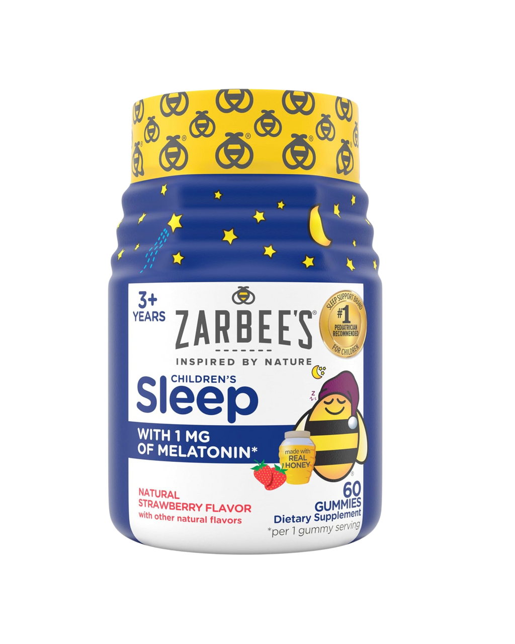 Zarbee’s Sleep Niños | Melatonina 1 mg | 60 Gomitas Sabor Fresa