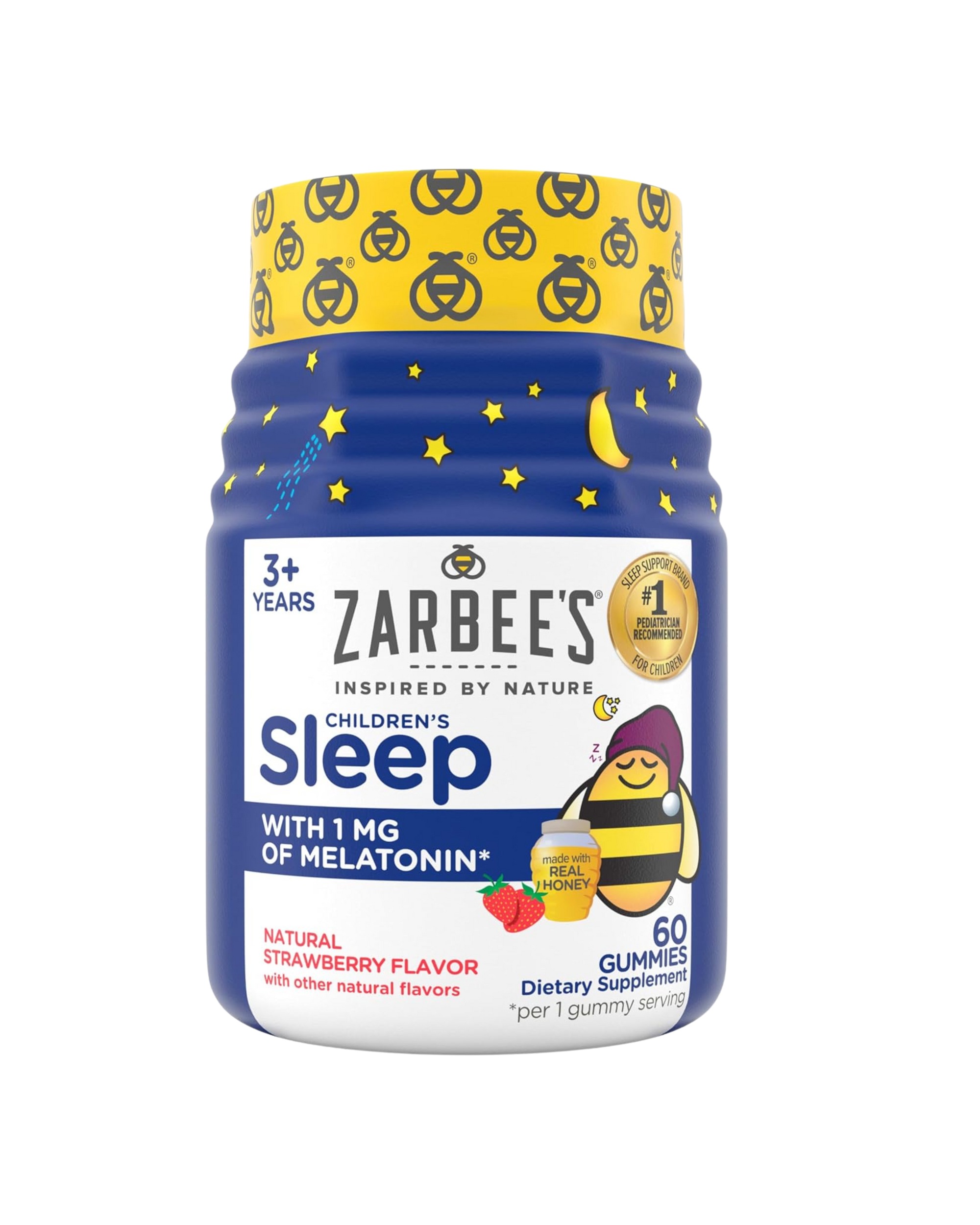 Zarbee’s Sleep Niños | Melatonina 1 mg | 60 Gomitas Sabor Fresa