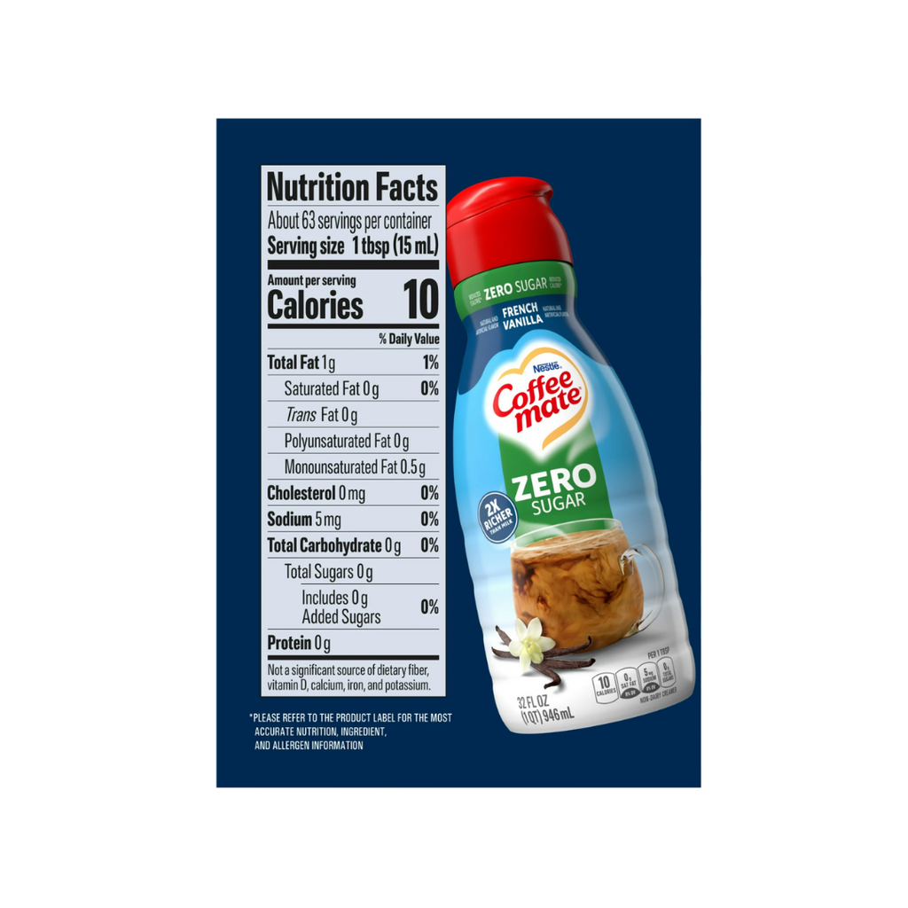 Coffee Mate Sugar Free Creamer – French Vanilla