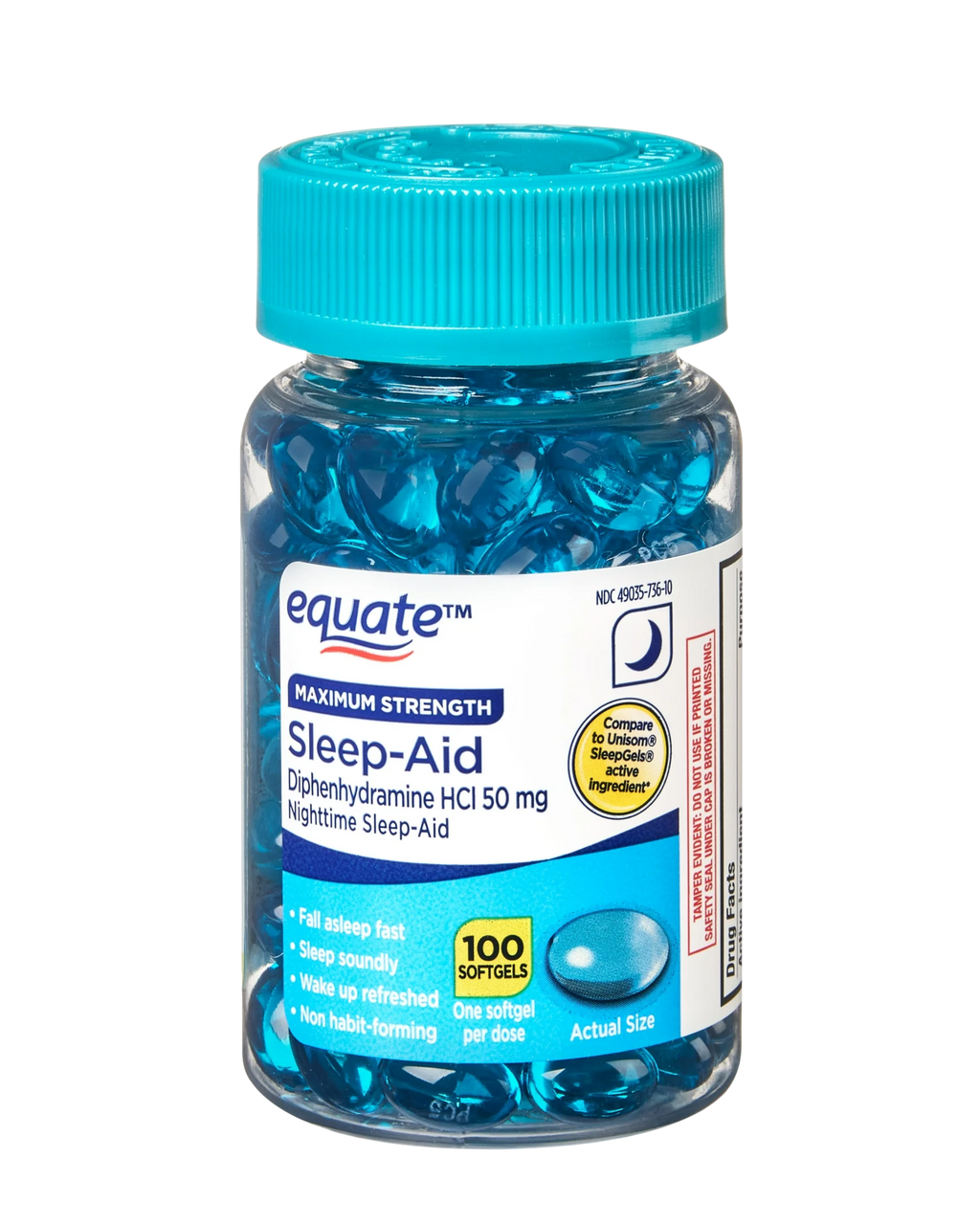 Sleep Aid 50 Mg Sueño Maximo Y Rapido 100 Capsulas