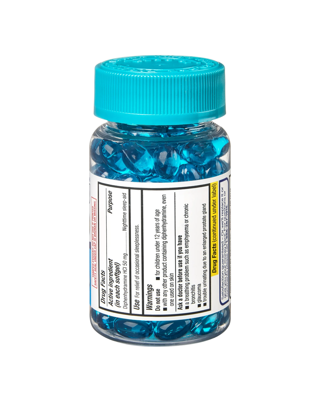 Sleep Aid 50 Mg Sueño Maximo Y Rapido 100 Capsulas