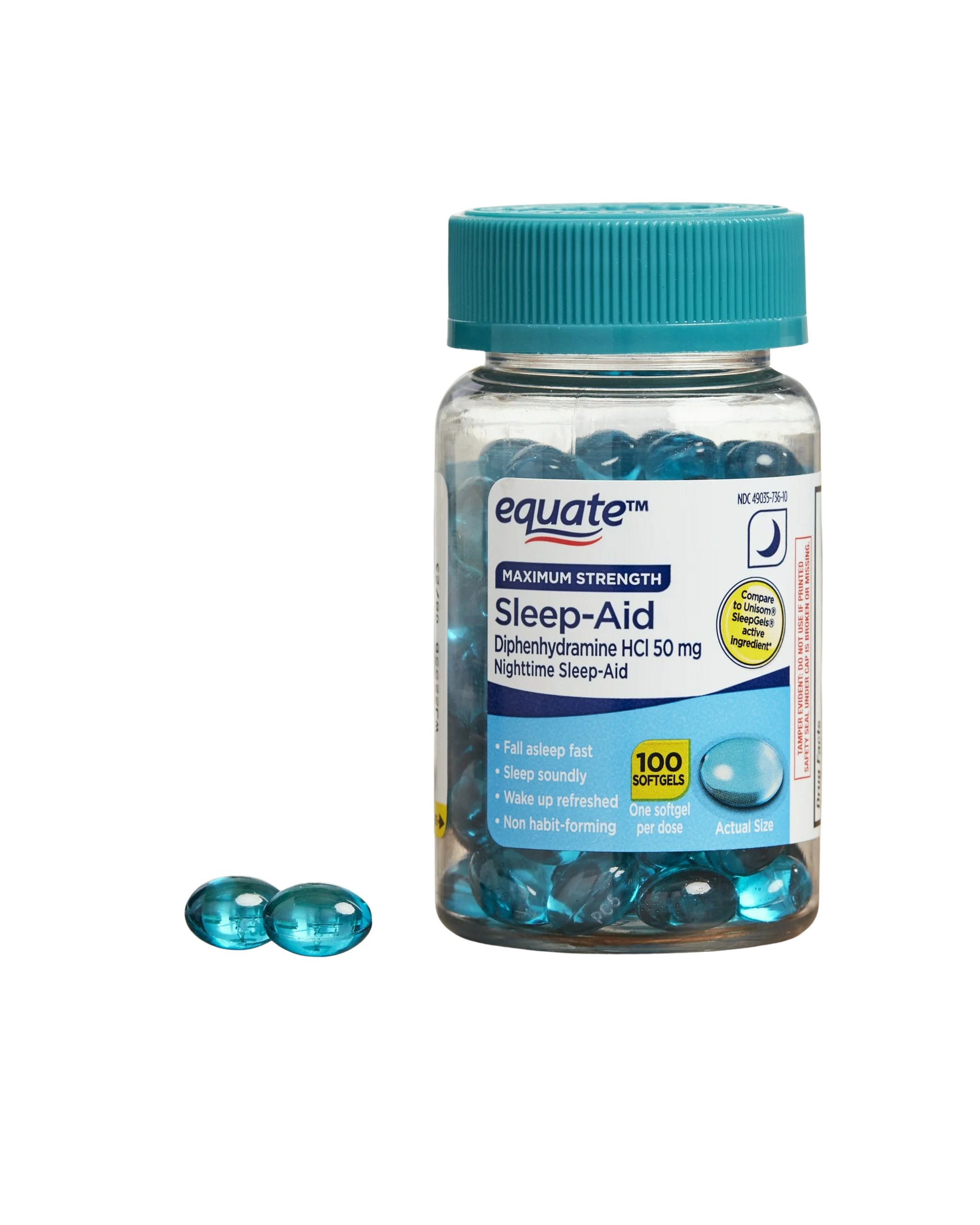 Sleep Aid 50 Mg Sueño Maximo Y Rapido 100 Capsulas