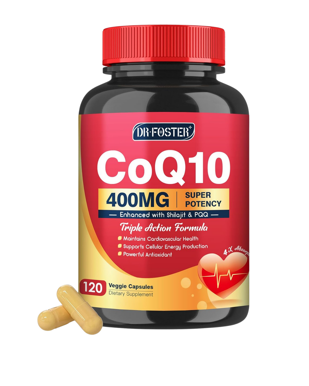 Dr. Foster CoQ10 400 mg – Energía Celular y Salud Cardiaca