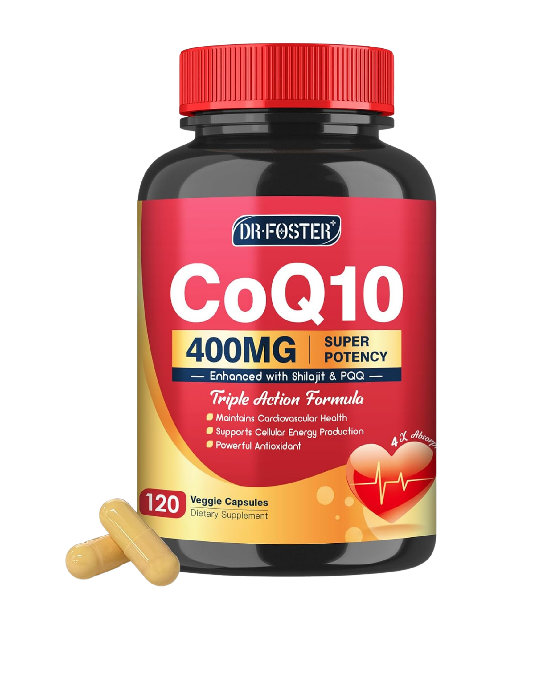 Dr. Foster CoQ10 400 mg – Energía Celular y Salud Cardiaca