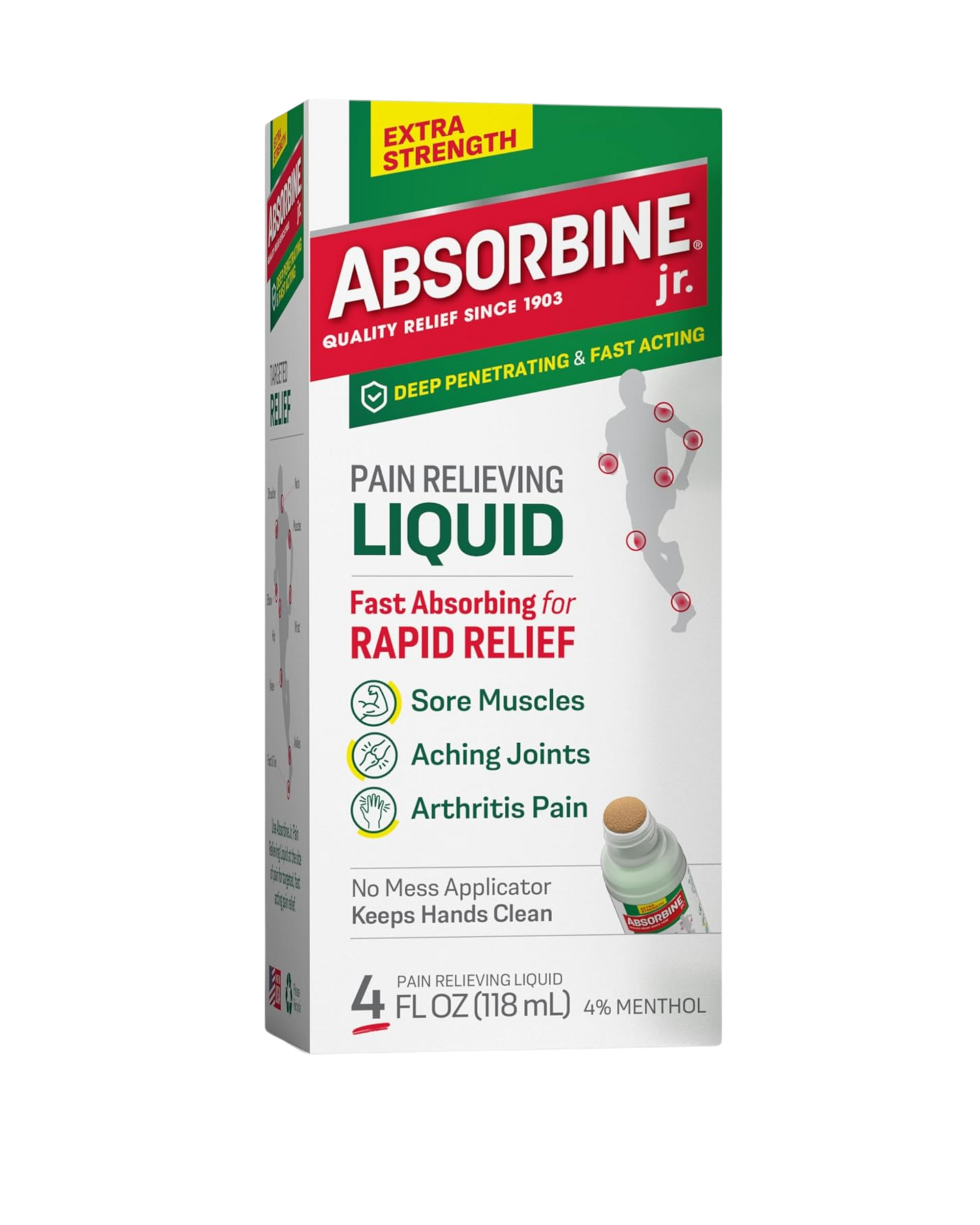 Absorbine Jr. Extra Strength – Alivio Rápido para Dolores Musculares | 118 ml (Importado)